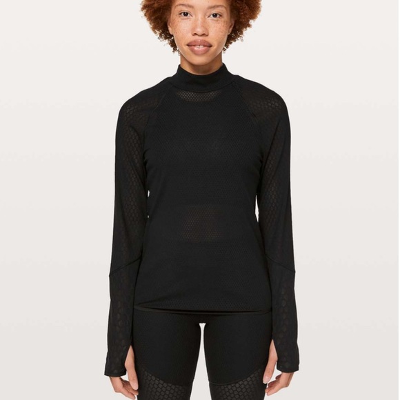 Lululemon Lab 6 Black Geo Long Sleeve - Picture 1 of 7